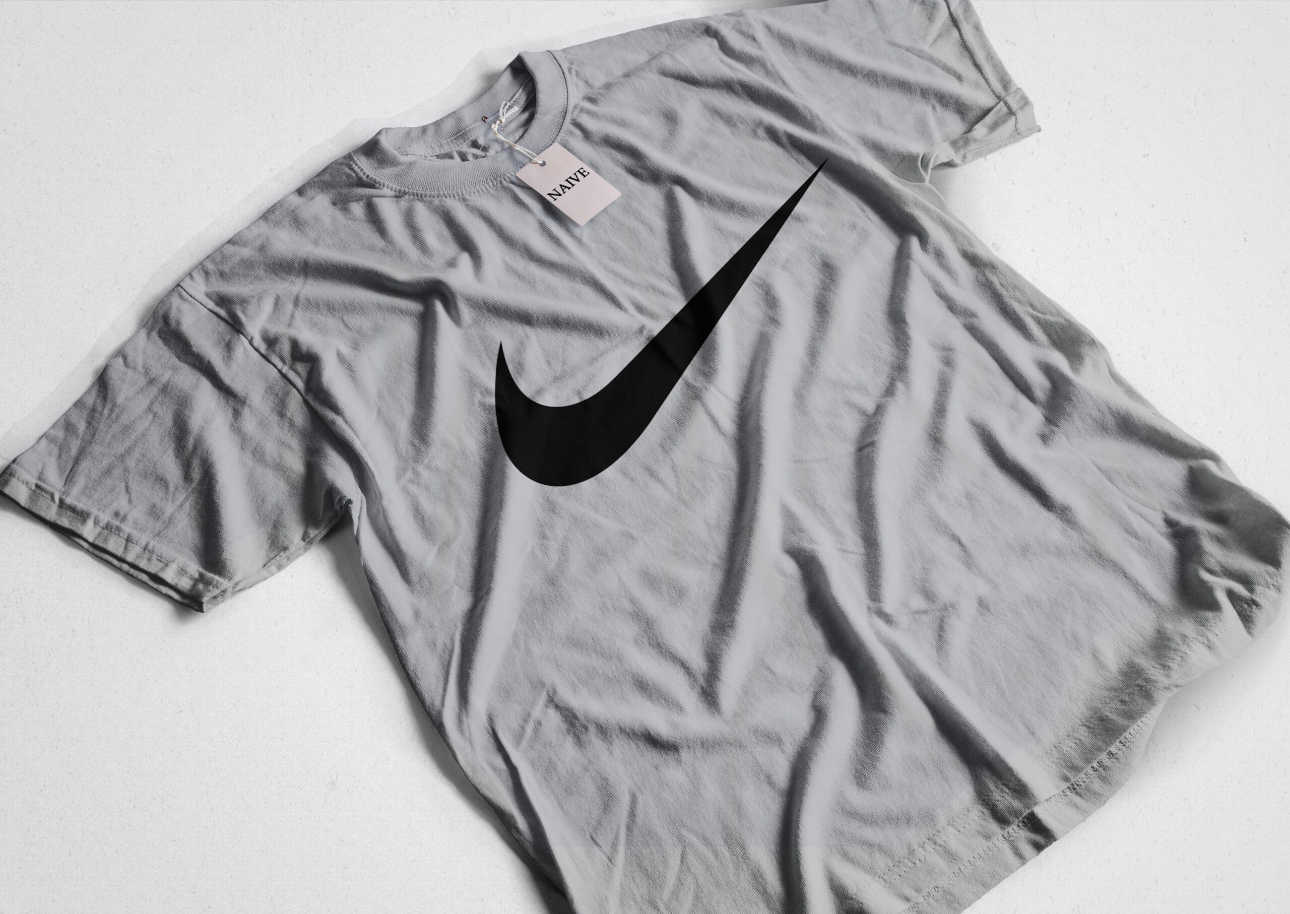 Nike Regular T-shirt (Grey) N 02 – Naive BD